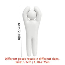 Minimalist Random Humanoid Figure Set, DIY Paintable Hide-And-Seek Dolls, Desktop And Outdoor Mecha Chameleon Decor, Ideal Chameleon-Themed Hide-And-Seek Game Statue Ornament, Adds Fun To Office Workspace And Dorm Bookshelf - Multicolor - View 4