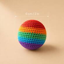 1pc Handmade Woven Juggling Ball, Suitable For Beginners, Upgraded Soft Fabric Bag, Multiple Colors Available, Suitable For Training And Practice, Suitable For Parties, Holidays And Skill Improvement, Random Color - Multicolor - View 4