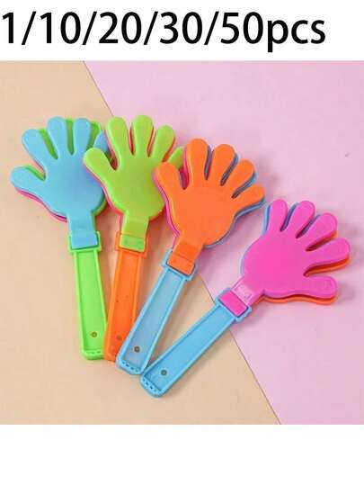 1/10/20/30/50pcs Mini Clapping Toys, 9.5cm/3.74in Long, 5cm/1.97in Wide, Suitable For Holiday, Birthday Party Gifts And Supplies, Suitable For Christmas Party, Christmas Gifts, New Year Gifts, Christmas Stocking Fillers, Holiday Celebrations