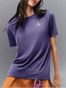 CAMEL CROWN Women's Lyocell Crew Neck Short Sleeve T-Shirt, New Summer Outdoor Sports Top - Windsor Purple - View 1