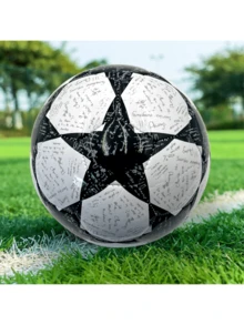 1pc No. 2 Pentagram Style Football, A Durable Football For Outdoor Training And Recreation, Backyard, Park And Beach Kicking - Multicolor - View 1