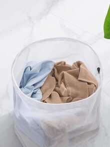 Drawstring Thickened Laundry Bag, Plus Size Underwear Mesh Wash Bag, Spring, Minimalist, Summer Top - A - View 5
