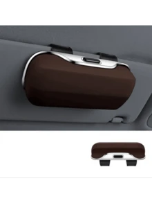 Portable Car Glasses Case, Universal Car Sun Visor Glasses Holder, Button Switch, Suitable For All Glasses Storage, 3 Colors Available - A - View 10