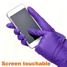 4/50/100pcs Deep Purple Heavy Duty Nitrile Gloves, Elastic Ambidextrous, Anti-Slip Textured Fingertips, Suitable For Home, Beauty Care And Daily Use, Bagged - Dark Purple - View 9