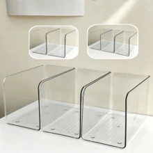 2/4pcs Transparent Bookshelf, Transparent PET, Large Capacity, Minimalist Design, Multiple Styles Available. Suitable For Bedroom Bookshelf, Bookshelf, Bookcase And Home Storage Box - View 2