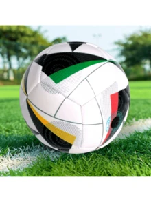 1pc No. 2 Pentagram Style Football, A Durable Football For Outdoor Training And Recreation, Backyard, Park And Beach Kicking - Multicolor - View 6