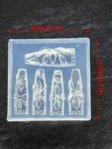 Art des ongles floral, outils d'art des ongles, fleur et feuille jaune hawaïenne, design d'art des ongles, pochoirs d'art des ongles. Convient pour créer des autocollants pour ongles courts, l'art des ongles et la décoration de surface de l'art des ongles. Pour les techniciens en manucure. - Nude - Voir 10