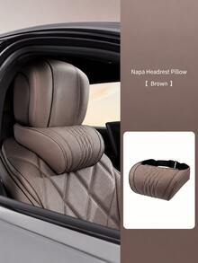 Premium Breathable Perforated Car Neck Pillow & Lumbar Support, Comfortable Car Seat Headrest Cushion, All-Season Car Seat Neck & Back Support Pad, High-End Car Interior Accessory - A - View 12