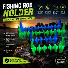 SeaKnight Fishing Rod Rest Head Universal 3/8 Screw Thread TPR Non-Slip Multi Groove Rod Holder Bracket Support For Carp Freshwater Saltwater Fishing Tackle Accessory - Multicolor - View 1