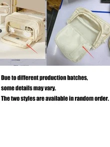 1pc Large Macaron Pattern Pencil Case Storage Bag, Ins Style Stationery Bag, Serves As Portable Pencil Case Storage Bag Or Makeup Bag, Fits Teens' Office & Study Needs, Back To School Student Stationery Pencil Case - Multicolor - View 8