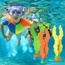 3pcs Colorful Diving Seaweed Swimming Toys, Children's Summer Pool Party Training Floating & Sinking Toss & Catch Diving Rings, Water Toys, Parent-Child Interactive Toys, Swimming Rings, Diving Sticks, Diving Fish, Diving Seaweed - Multicolor - View 2