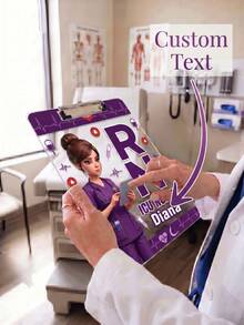 1pc Customized Text Nurse Clipboard, Stethoscope & Coffee Pattern Multifunctional Clipboard, Suitable For Nursing Students, Hospital RN, LPN, CNA, Doctors, Perfect For New Graduates Gift, Nurses Week, Birthday And Healthcare Workers Appreciation Gift - Multicolor - View 9