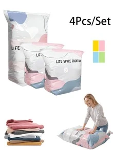 2026 Pump-Free 3D Vacuum Storage Bag, 80% Compression Rate, Extra Large Capacity, 3D Roll-Up Vacuum Bag, No Pumping Required Sealing Bag, Upgraded Large Capacity Storage Compression Bag, Suitable For Bedding, Clothing, Blankets, Giant Bedding, Travel Storage Bag - Multicolor - View 14