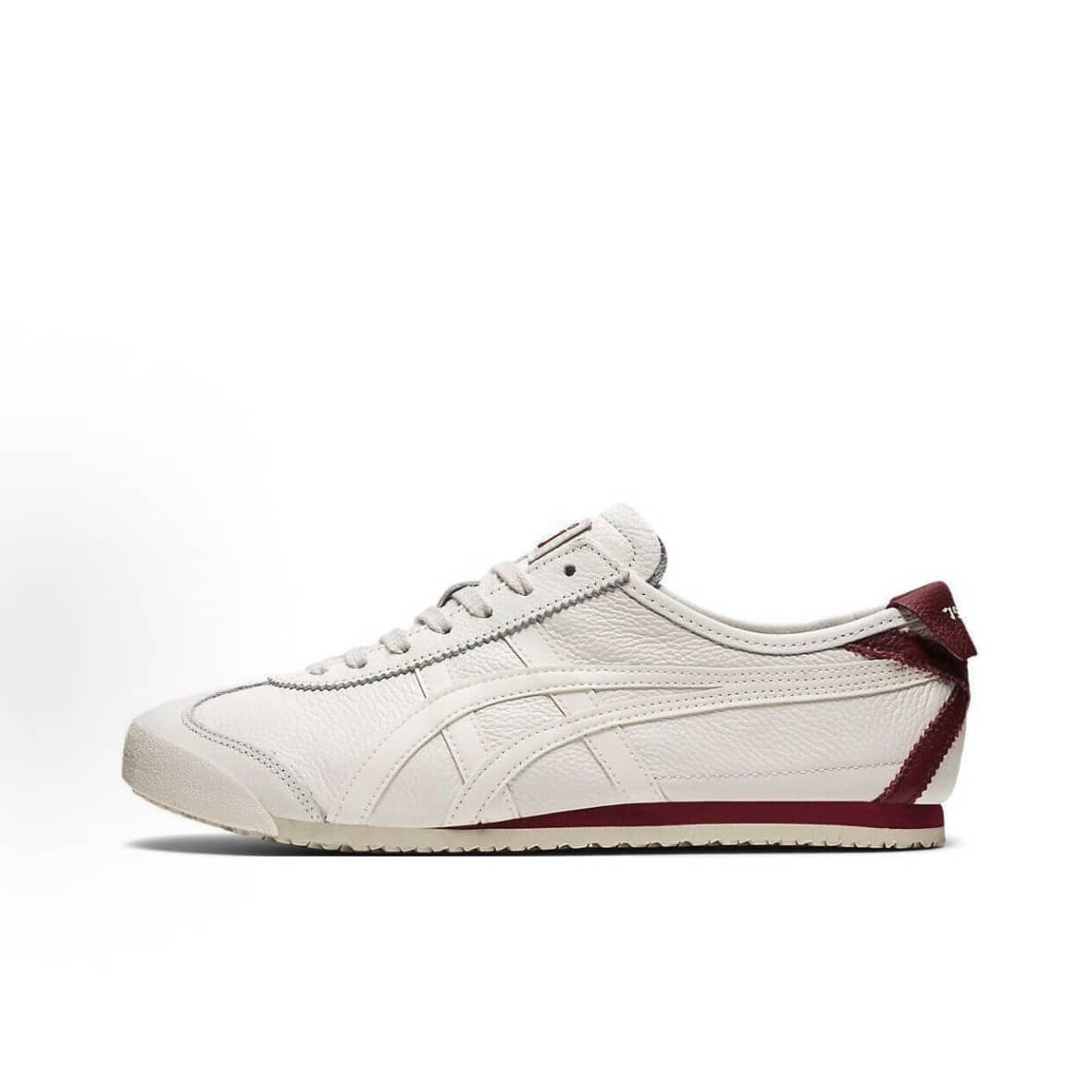 Asics Authentic Onitsuka Tiger Mexico 66 Leather Sneakers - White/Blue/Red Classic Low-Top | Premium Japanese Heritage Footwear | Slim-Profile Lightweight Trainers - 白色紅色 - 查看 1