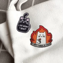 2 Stück lustige Katzen-Stickerei-Patches "Ich mache, was ich will" "Alles ist in Ordnung" Bügel-Applikationen, zum Dekorieren von Kleidung (Jacken, Sweatshirts, zerrissene Jeans), Taschen, Hüten, können auch zum Abdecken von Löchern in der Kleidung verwendet werden - Mehrfarbig - Übersicht 6