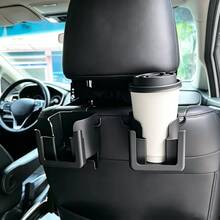 Multifunctional Car Seat Back Organizer With Cup Holder, Phone Holder And Hooks, Suitable For Most Car Models, Can Hold Water Bottles, Tea Bags, Trash Bags And Glasses, Car Storage, Rear Seat Cup Holder, Space-Saving Design - Black - View 4