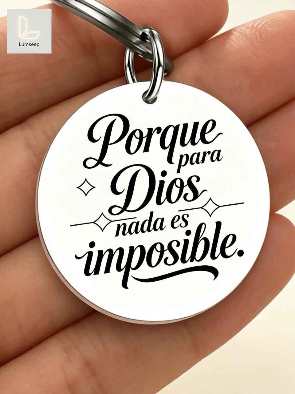 Inspirational Spanish Faith Keychain – Religious Bible Verse Jewelry For Christian Women & Men – Meaningful Encouragement Gift For Catholics, Believers – Daily Devotion Accessory - A - View 1