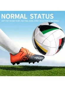 1pc No. 2 Pentagram Style Football, A Durable Football For Outdoor Training And Recreation, Backyard, Park And Beach Kicking - Multicolor - View 3
