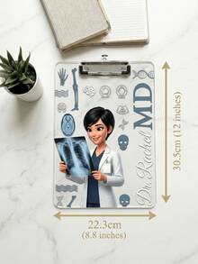 1pc Customized Text Nurse Clipboard, Stethoscope & Coffee Pattern Multifunctional Clipboard, Suitable For Nursing Students, Hospital RN, LPN, CNA, Doctors, Perfect For New Graduates Gift, Nurses Week, Birthday And Healthcare Workers Appreciation Gift - Multicolor - View 14