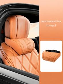 Premium Breathable Perforated Car Neck Pillow & Lumbar Support, Comfortable Car Seat Headrest Cushion, All-Season Car Seat Neck & Back Support Pad, High-End Car Interior Accessory - A - View 15
