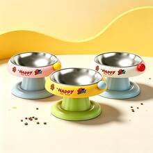 Cat Bowl Cat Food Bowl Stainless Steel Dog Dinnerware Non-Slip Anti-Tip Neck Protection Pet Bowl - 300ml - View 5