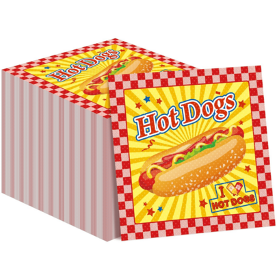Bandejas de comida para fiesta de perritos calientes, bandejas desechables para servir perritos calientes con diseño a cuadros retro, suministros para fiesta de barbacoa, recipientes de comida para picnic de verano y carnaval