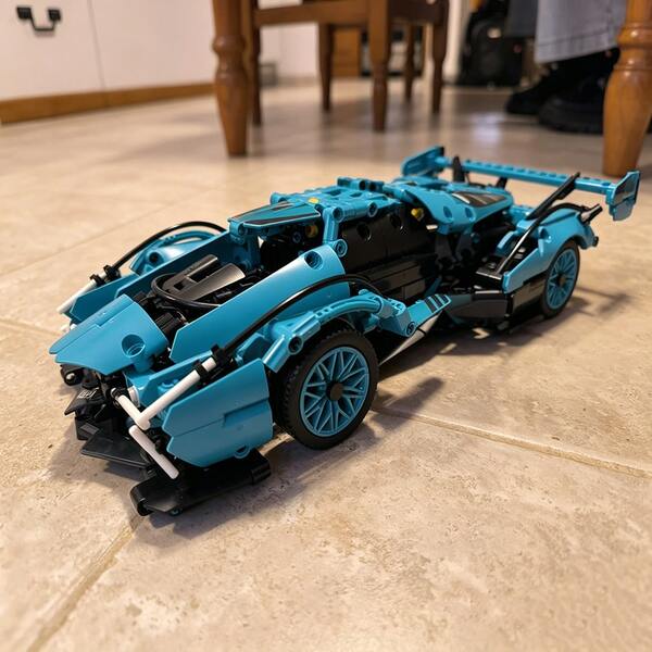1:14 Large DIY Super Car Building Block Set, Collectible Racing Car Model Kit, Realistic And Detailed Car Assembly Toy, Suitable For Home And Office Decoration, Ideal Gift For Car Enthusiasts And Men, 900pcs/400pcs