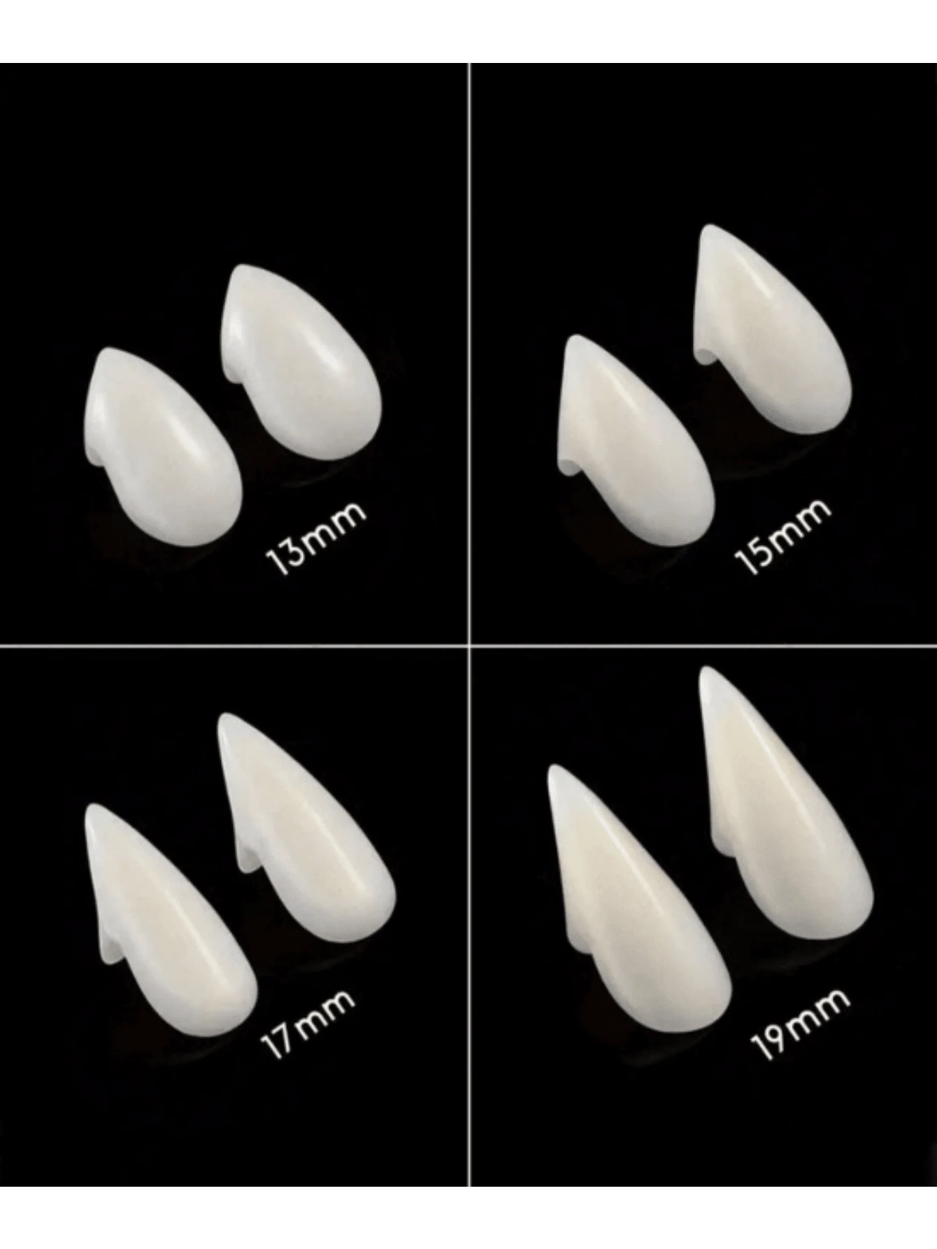 Decorative Costume Party Prank Resin Fangs, Halloween Vampire/Zombie Theme, Realistic Teeth Prop Set, 4pcs, Includes Toothpaste-Shaped Prop - Multicolor - View 1