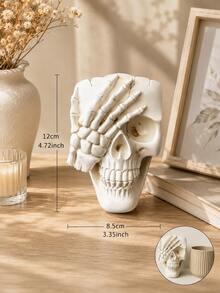 Gothic Skeleton Wall Hanging Planter, Skeleton Hanging Planter, Dark Academia Style Plant Stand, Eerie Wall Hanging Garden Decor, Halloween Gothic Home Decor - A - View 10