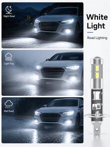 2pcs 5630 SMD 10 LED H1 H3 6000K Car Fog Light/Headlight/Driving Light Bulb 12V White Interior Turn Signal Lamp - A - View 3