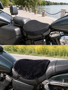 Motorcycle Seat Cushion, Gel 3D Honeycomb Seat Pad, Long Distance Riding Shock Absorption Breathable Cooling Pressure Relief, With Breathable Mesh And Fluffy Cover, All Season Universal, Anti-Slip Fit For Cruiser, Scooter, Electric Bike, ATV, Comfortable Gift For Men - A - View 3