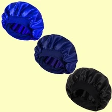 ZTZI 3 Pieces Satin Bonnet For Women, Adjustable Sleep Cap For Curly Hair, Silk Hair Wrap For Night & Shower, Hair Protection Headwear - 3pcs Same Color Elastic 2192 - View 16