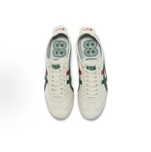 Asics Authentic Onitsuka Tiger Mexico 66 Leather Sneakers - White/Blue/Red Classic Low-Top | Premium Japanese Heritage Footwear | Slim-Profile Lightweight Trainers - 白綠金 - 查看 4