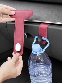 T-Shaped Car Glove Box Hook, Drill-Free Sturdy Metal Hook Rack, Non-Damaging Installation Passenger Storage Box Organizer Hook, Multi-Function Car Interior Storage Rack Suitable For Shopping Bags, Water Bottles, Handbags - A - View 2