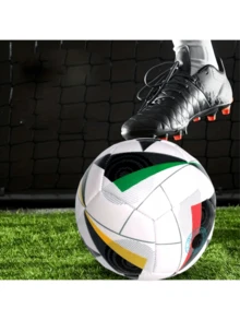 1pc No. 2 Pentagram Style Football, A Durable Football For Outdoor Training And Recreation, Backyard, Park And Beach Kicking - Multicolor - View 8