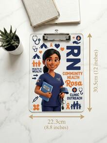1pc Customized Text Nurse Clipboard, Stethoscope & Coffee Pattern Multifunctional Clipboard, Suitable For Nursing Students, Hospital RN, LPN, CNA, Doctors, Perfect For New Graduates Gift, Nurses Week, Birthday And Healthcare Workers Appreciation Gift - Multicolor - View 19