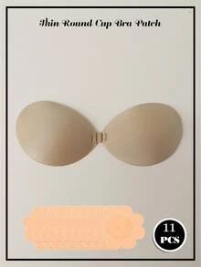 1 Stück unsichtbarer Klebe-BH für Damen, trägerloser Klebe-BH mit Frontverschluss, nahtloser Lift-BH, wiederverwendbar, in Nude und Schwarz erhältlich - Mehrfarbig - Übersicht 14