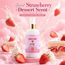 Perfume Feminino Spray Bolo de Morango 100ml, Aroma Doce Frutado Cremoso de Bolo, Fragrância Duradoura, Névoa para Cabelo/Corpo, Sem Álcool, Tamanho de Viagem 3.38FL.0Z, Adequado para Uso Diário/Férias/Festa, Presente Ideal para Namorada e Mãe/Presente de Aniversário/Presente do Dia das Mães - Champanhe de morango - Visão 4