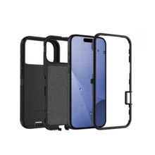 Casing Ponsel Pelindung Tugas Berat 3-in-1 [Tahan Guncangan][Tahan Jatuh][Anti Selip] Casing Ponsel Pelindung Multi-Lapisan Memberikan Perlindungan Kuat untuk Perangkat Seluler Anda - Hitam - View 62