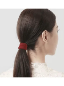10 piezas de coleteros extra anchos y gruesos, bandas elásticas para fijar la coleta alta, coleteros de toalla esponjosos y elásticos que no dañan el cabello, accesorios para el cabello de mujer. Herramientas de peinado. - Multicolor - Ver 6