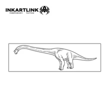 INKARTLINK 1入古生物線條藝術裝飾貼紙 防水臨時身體彩繪紋身貼 持久1-2週 植物紋身果汁紋身貼 適合女孩禮物 派對必備裝飾 - 黑色 - 查看 3