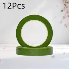 3/6/12入 紙膠帶皺紋紙 DIY 手作材料 花束花環花藝綠色花藝膠帶 玫瑰網格花卉包裝 - 彩色 - 查看 17
