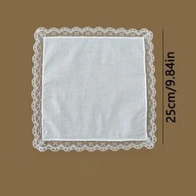 Pure White Lace Handkerchief Happy Wedding Season Party Decoration DIY - Multicolor - View 7