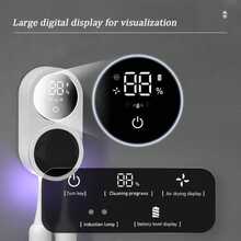 1 Set Smart UV Toothbrush Sterilizer,USB Wall-Mounted Automatic Dust-Proof Cover With Digital Display,Toothbrush Sterilization Device,Auto-Sensing Toothbrush Storage Rack,With 2 Brush Head Slots,Bathroom Accessories,Home Decor,School Essentials - Multicolor - View 7