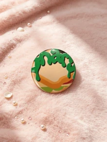 1/6Pcs 4.4cm Katseye Mixed Design Button Pins K-Pop Q Character, Lightstick, Snack & Graffiti Lapel Brooches, Fashion Style Badges Suitable For Backpacks And Bag Charms - Multicolor - View 12