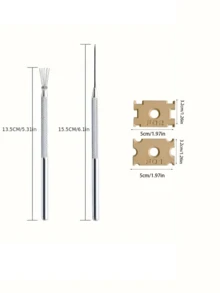 2/3/4/5件羽毛造型紋理陶藝工具，適用於聚合物黏土塑形、DIY陶瓷刷、陶藝工具、蛋糕配件 - 彩色 - 查看 9