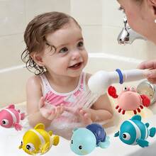 1 Set Baby Bath Toys, 1pc Wind-Up Floating Toy, Suitable For Boys And Girls, Children Bath Tub Toys Gift - Multicolor - View 3