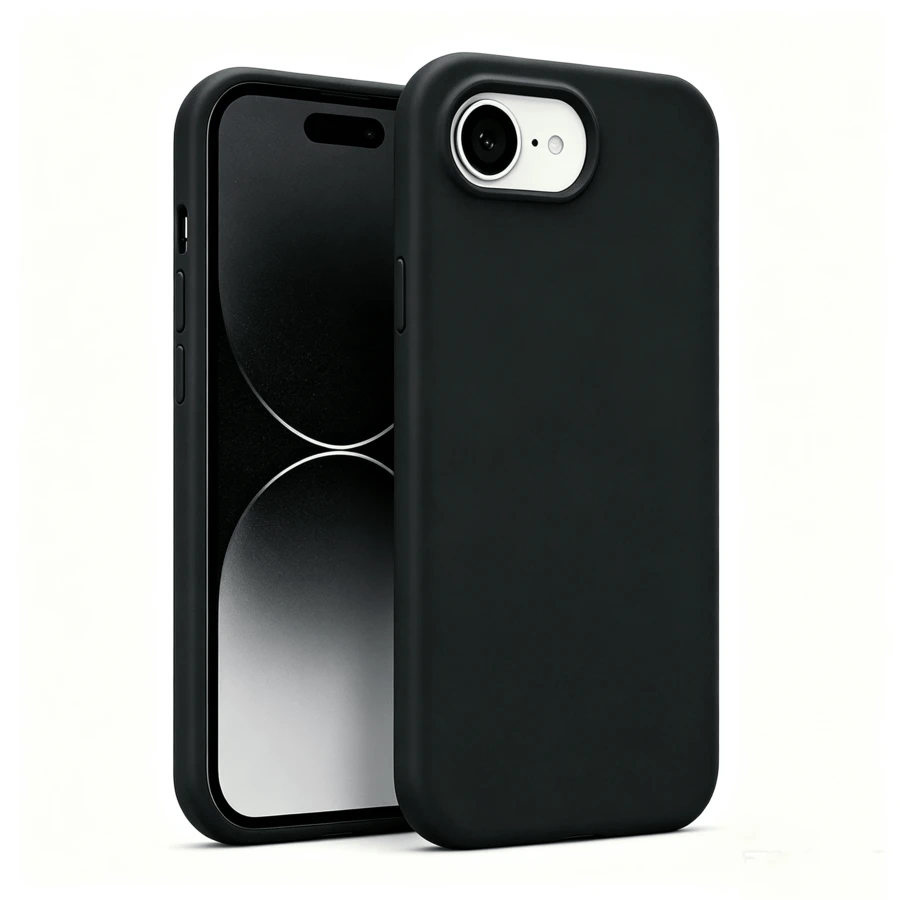 Shockproof Liquid Silicone Phone Case Compatible With Iphone 17E 17 Pro Max 16 15 14 13 12 Mini 11, Soft Anti-Scratch Microfiber Lining, Compatible With IPhone 8 Plus 7 6s Soft Shell - Black - View 1