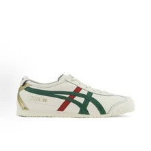 Asics Authentic Onitsuka Tiger Mexico 66 Leather Sneakers - White/Blue/Red Classic Low-Top | Premium Japanese Heritage Footwear | Slim-Profile Lightweight Trainers - 白綠金 - 查看 2