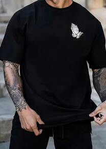 Men T-Shirts - 黑色 - 查看 1